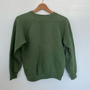 Vintage Hanes Crewneck Sweatshirt - Olive Green